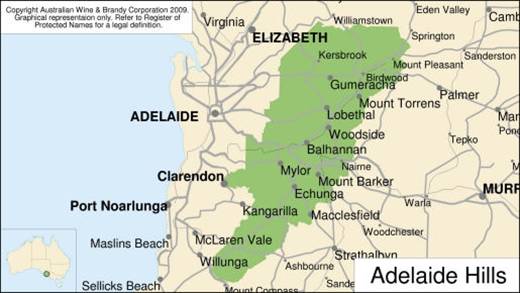 map of adelaide hills Wine Australia Vinotheque map of adelaide hills